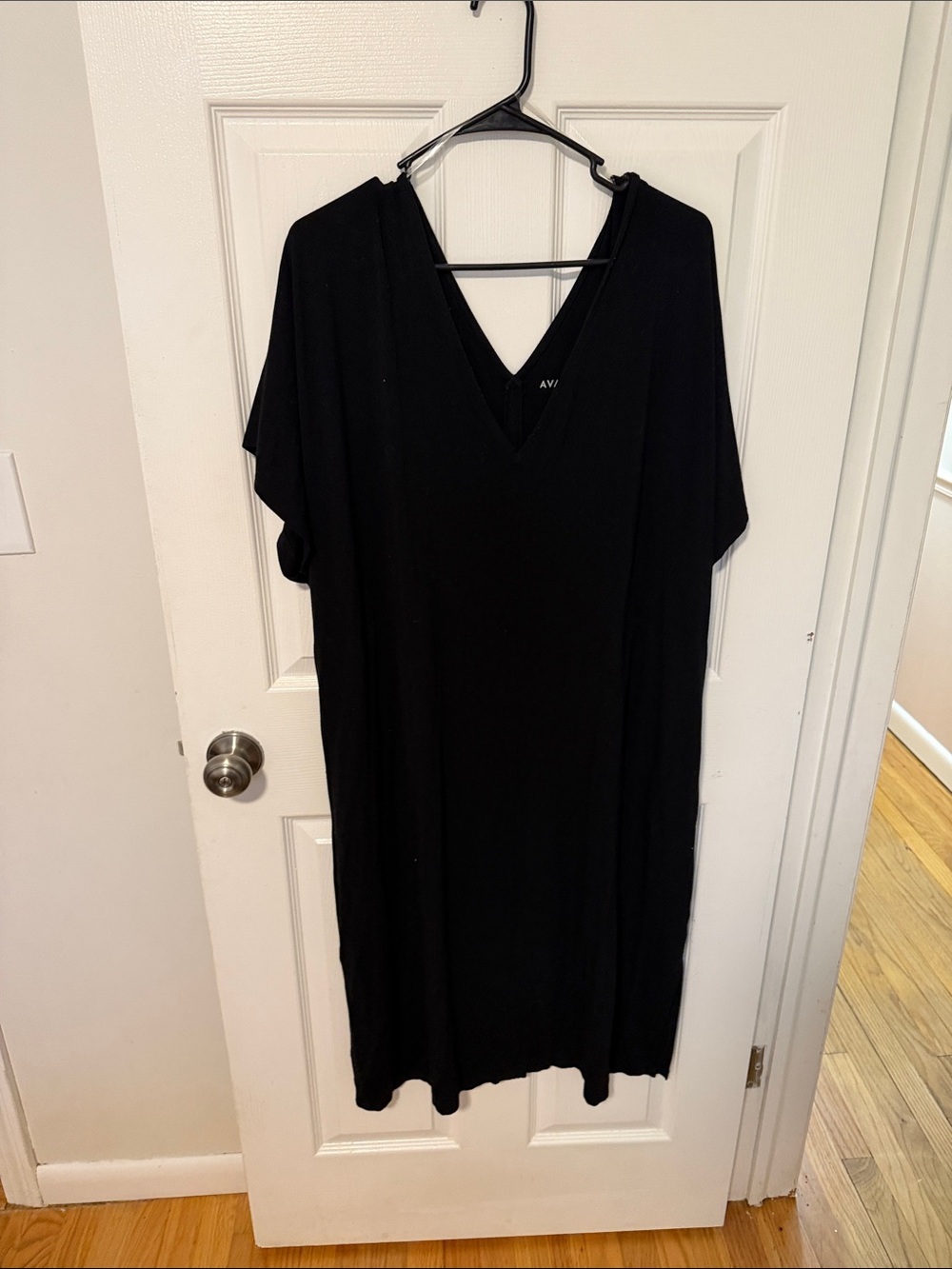 Ava & Viv Black V-Neck Swim Cover-Up